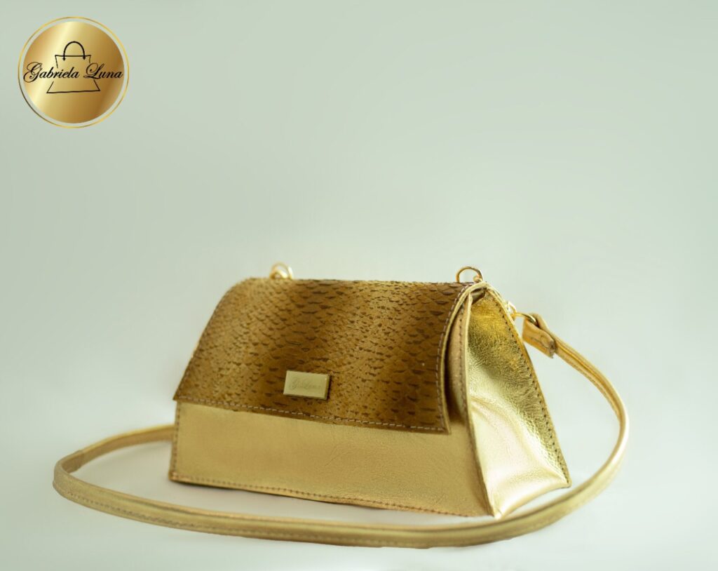 Bolsa Marilyn Gold Capa Réptil