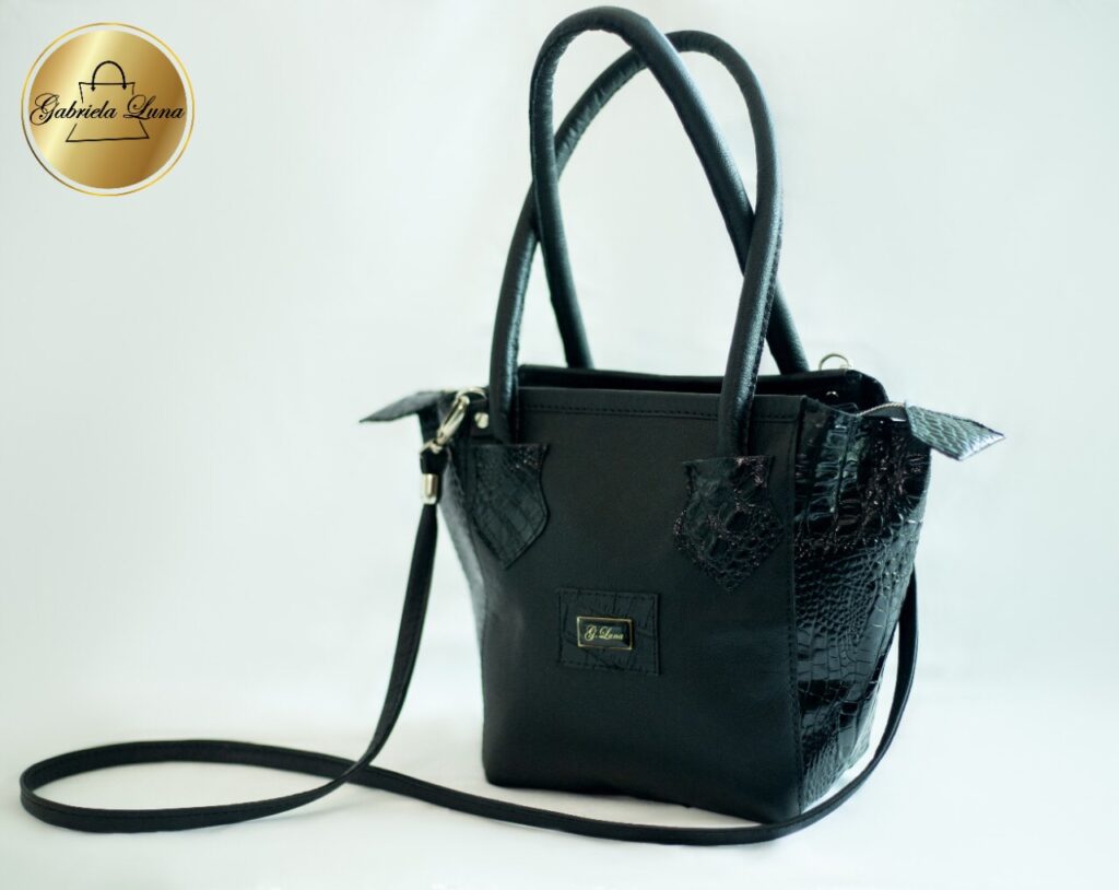 Bolsa Angy Black e Croco