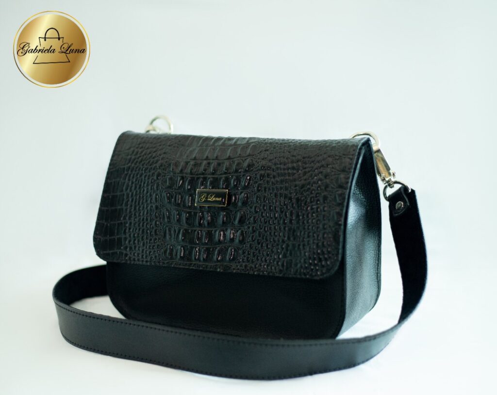 Bolsa Ana Black Cover Croco